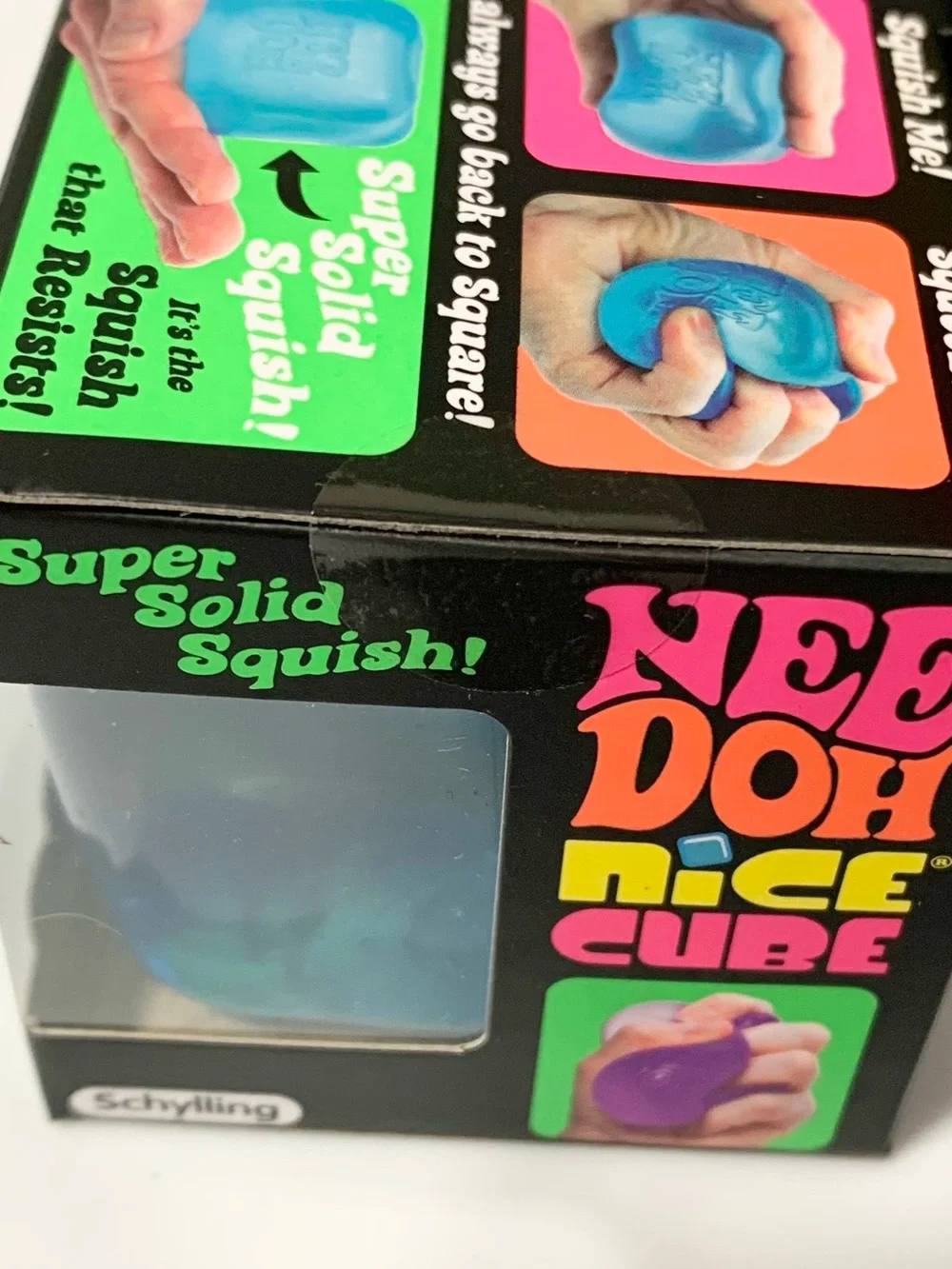 NEEDOH Nice Cube Blue Squishy NEE DOH Sensory Toy NEW